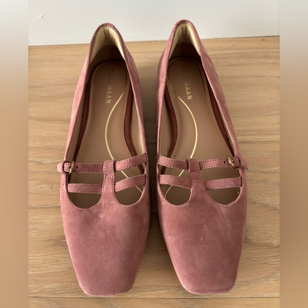Cole Haan pink suede flats